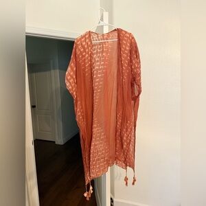 Rust Orange Tie-Dye Kimono